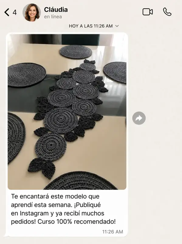 Testimonio de alumna 5 en WhatsApp
